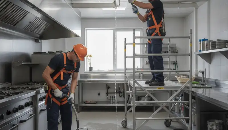 Emergency plumber in Berkeley, CA repairing burst pipe in a home