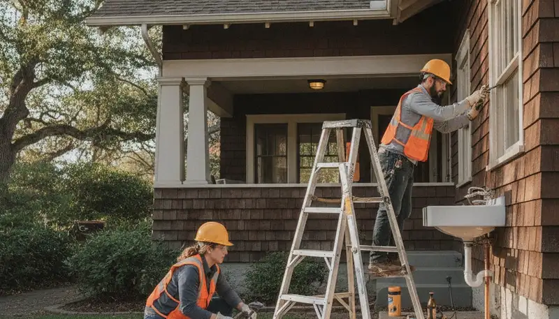 Berkeley, CA plumber repairing a plumbing issue for a local residential service call