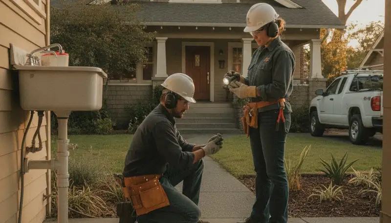 Berkeley, CA plumber repairing plumbing fixture for residential service call