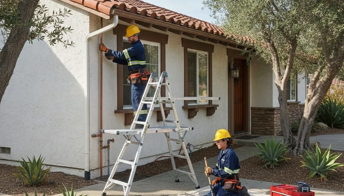 Berkeley, CA plumber repairing a residential plumbing issue for local homeowners