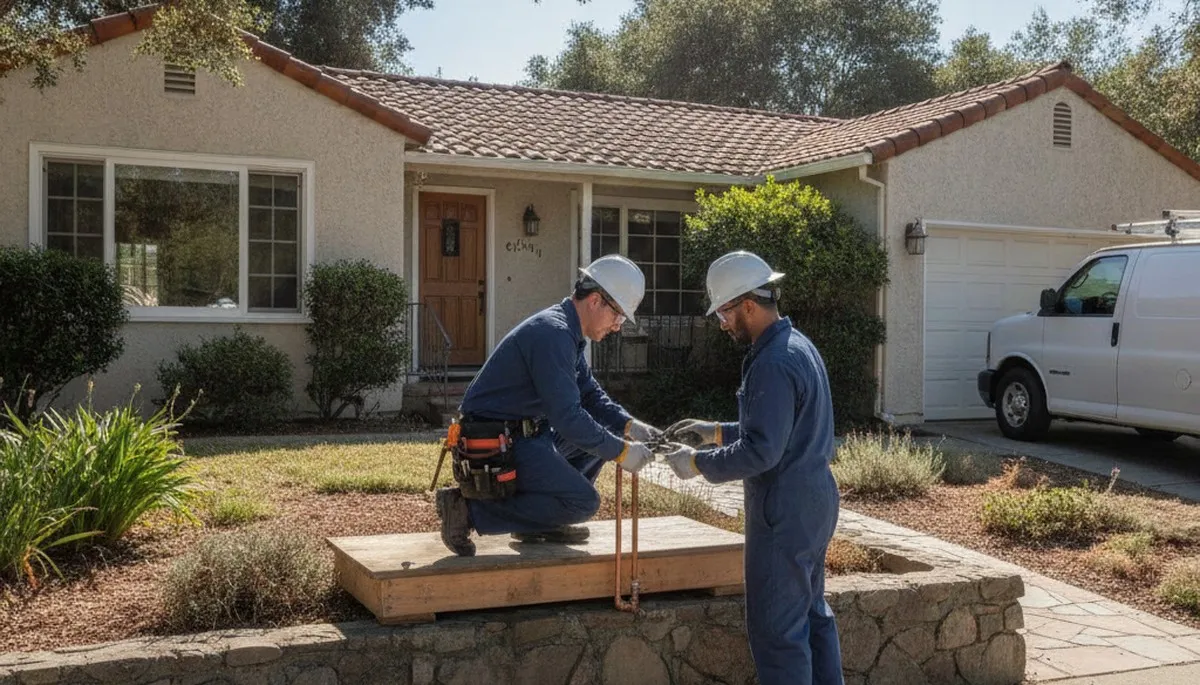 Plumber servicing a Berkeley, CA home for plumbing repair on plumberberkeleyca-new.com
