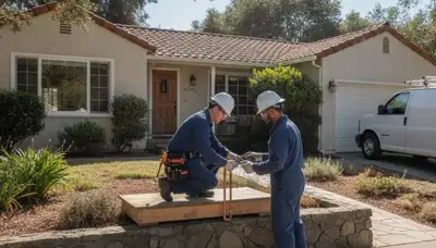 Plumber servicing a Berkeley, CA home for plumbing repair on plumberberkeleyca-new.com