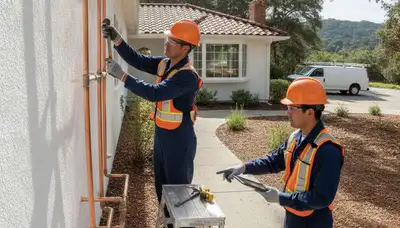Berkeley, CA plumber repairing a plumbing issue for a local home service call