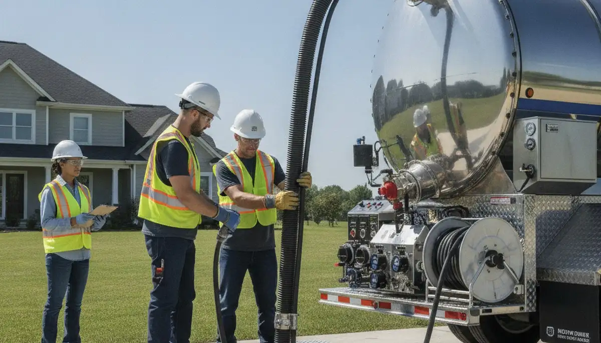 Berkeley, CA septic pumping service truck for residential plumbing repair and maintenance