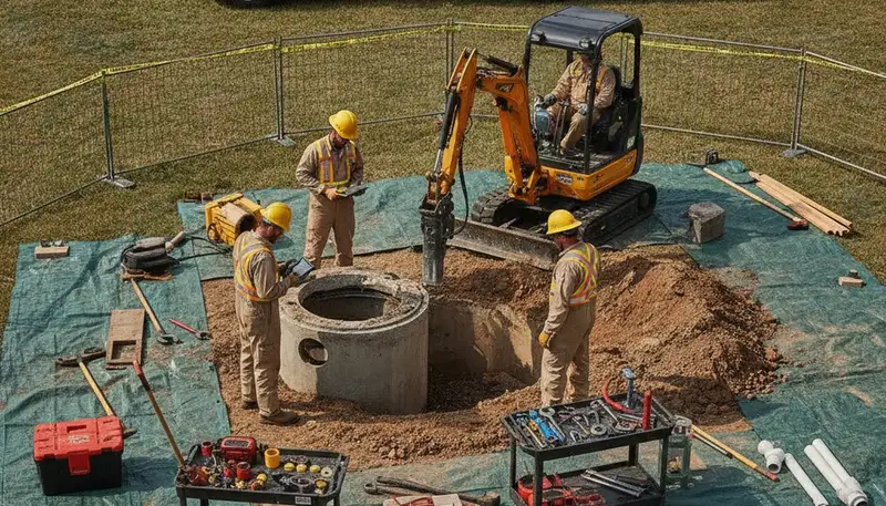 Berkeley, CA plumber inspecting septic repair service for local homes and aging systems
