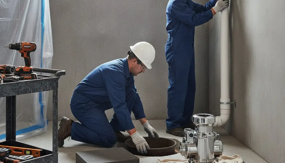 Sump pump installation by Berkeley, CA plumbers for home flood protection